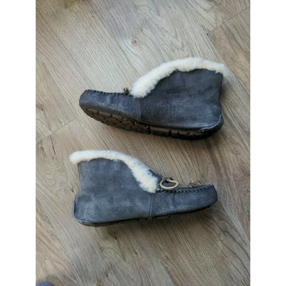 UGG Alena Nightfall Fur Suede Slippers Womens 6 EU 37 - Picture 7 of 10